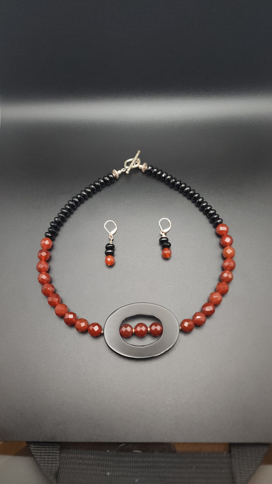 Rooted Flame Necklace & Earrings