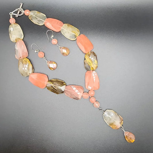 Golden Nectar Necklace & Earrings